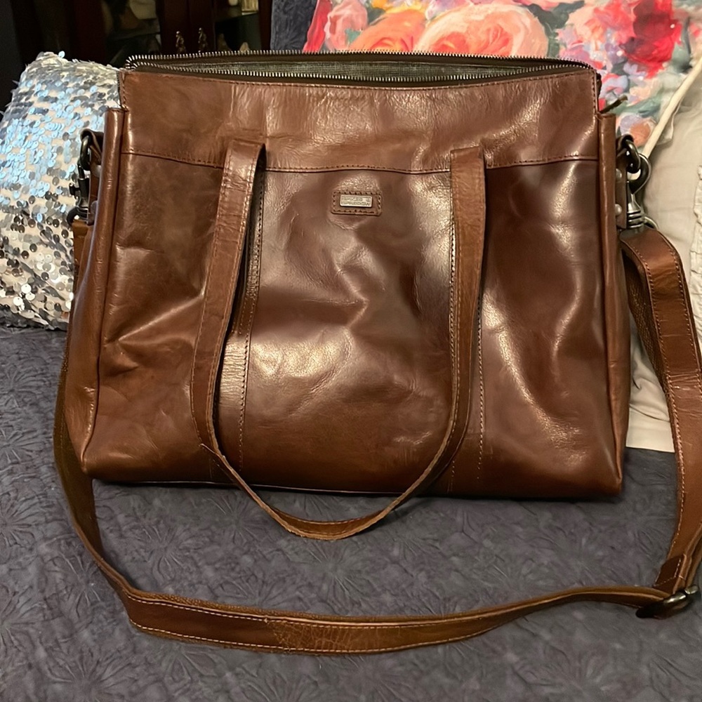 Spikes and Sparrow 100% leather tote for travel and much more.